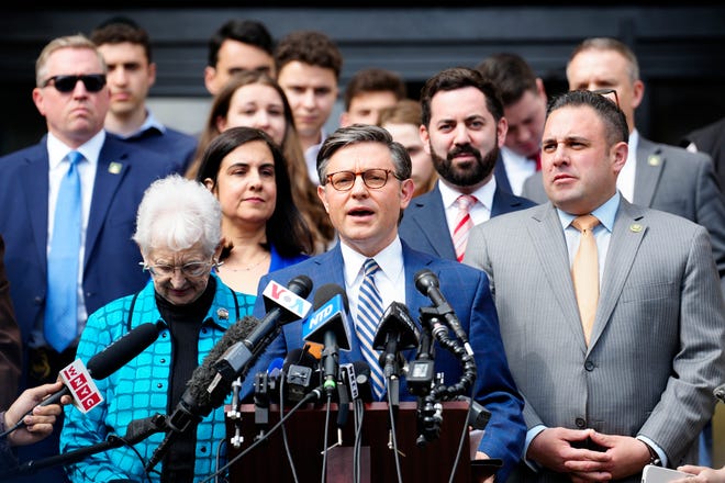 House Speaker Mike Johnson shamed students and faculty involved in the protests at Columbia University on April 24, 2024 after days of anti-war demonstrations, arrests and campus closures at colleges across the country. Johnson, R-La., warned that students perpetrating violence should be arrested.